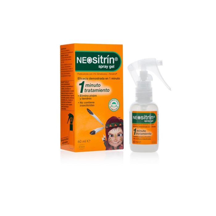 Neositrin Spray Gel Antipiojos 1 Envase 60 Ml