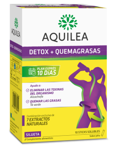 Aquilea Detox + Quemagrasas 10 Sticks Sabor Piña