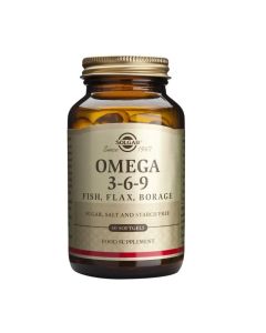 Solgar Omega 3-6-9 Aceites de Pescado Lino y Borraja 60 Capsulas Blandas
