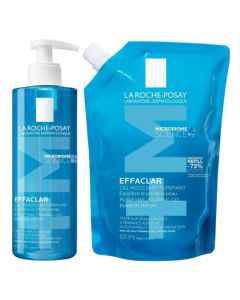 La Roche Posay Effaclar Gel Limpiador + Eco Recarga 400+400 ml