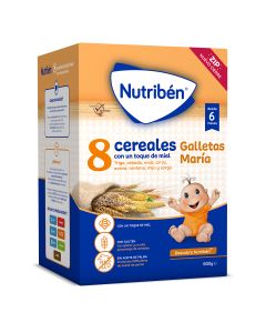 Nutriben 8 Cereales Miel y Galleta Maria 600 Gr