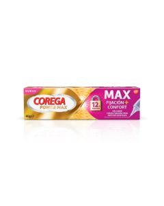 Corega Max Fijación + Confort 40 Gr Sin Sabor