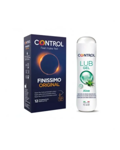Control Finissimo Original Preservativos 1 Unidades + Lubricante Aloe 75ml