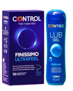 Control Ultrafeel Preservativos 10 Unidades + Lubricante Nature 75ml