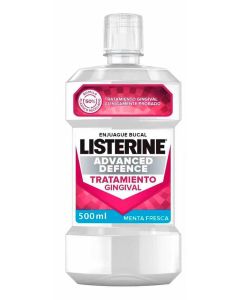 Listerine Enjuague Bucal Advanced Defence Tratamiento Gingival Menta Fresca 500ml