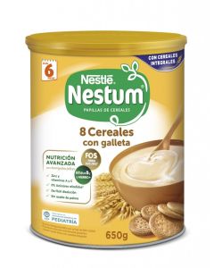 Papillas NESTUM 8 Cereales con Galleta  650 G