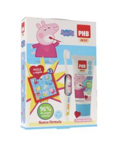 PHB Pack Dental Infantil Peppa Pig Cepillo, Gel y Puzzle +2 años