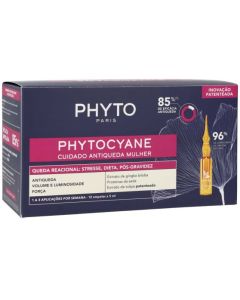 Phytocyane tratamiento anticaida reaccional mujer 12 ampollas 5 ml