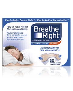 Breathe Right Tira Nasal Clasica Pequeña 30 Ud