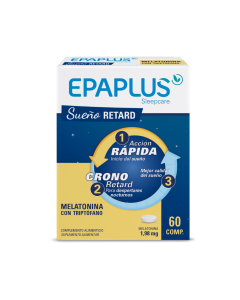 Epaplus Sleepcare Melatonina Retard 1,98 Mg + Triptofano + Vitamina B6  60 Comprimidos