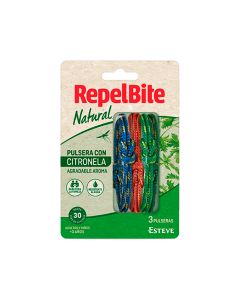 Repel Bite Natural Pulsera de Cuerda Con Citronela 3 Unidades