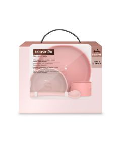 Suavinex Vajilla Infantil Silicona Colour Essence Rosa